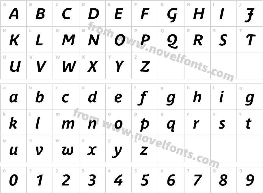 Parisine Plus Std Bold ItalicCharacter Map