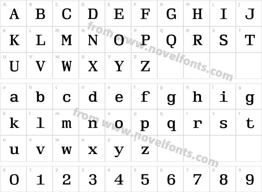 MonantiEF-SemiBoldCharacter Map