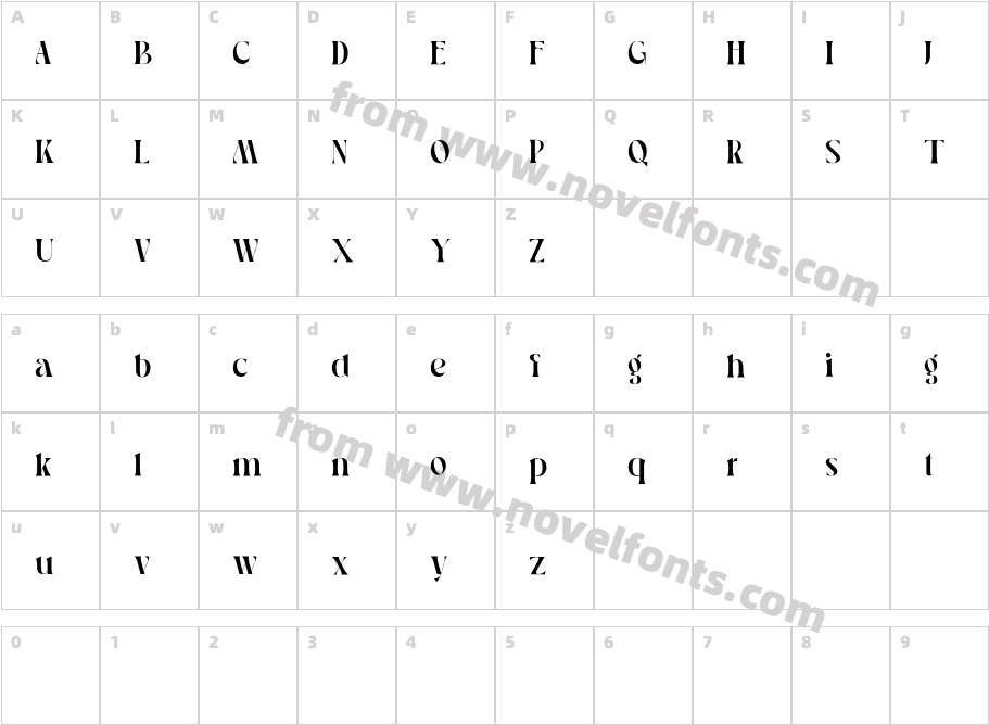 PavonDEMO BoldCharacter Map