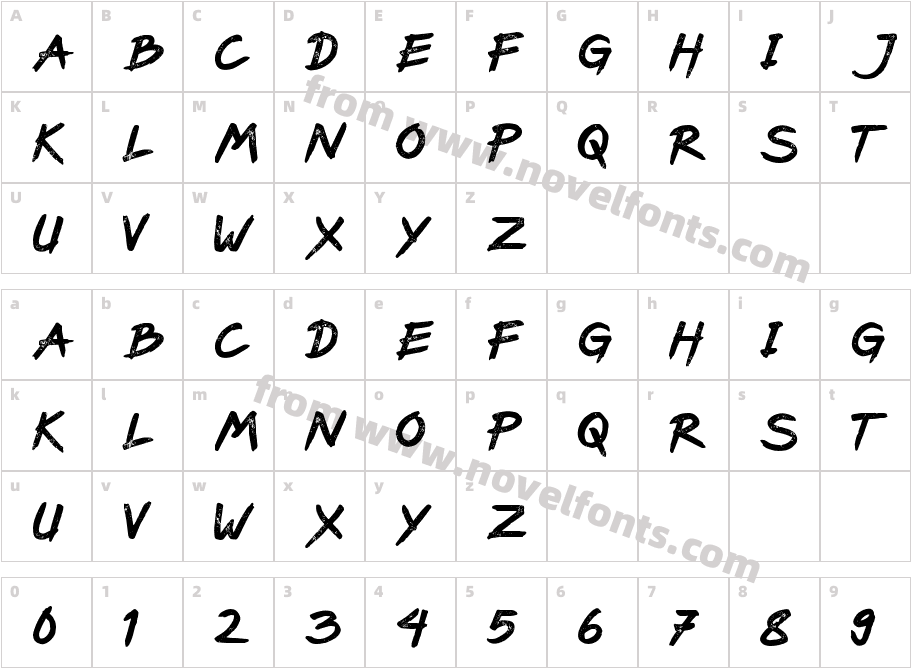 Pax Suyudz BoldCharacter Map