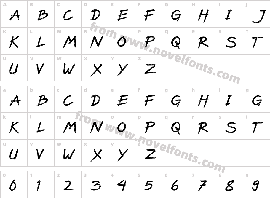 Pax Suyudz RegularCharacter Map