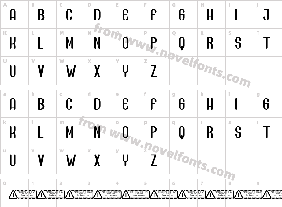 Pearce PERSONAL USE ONLY!Character Map