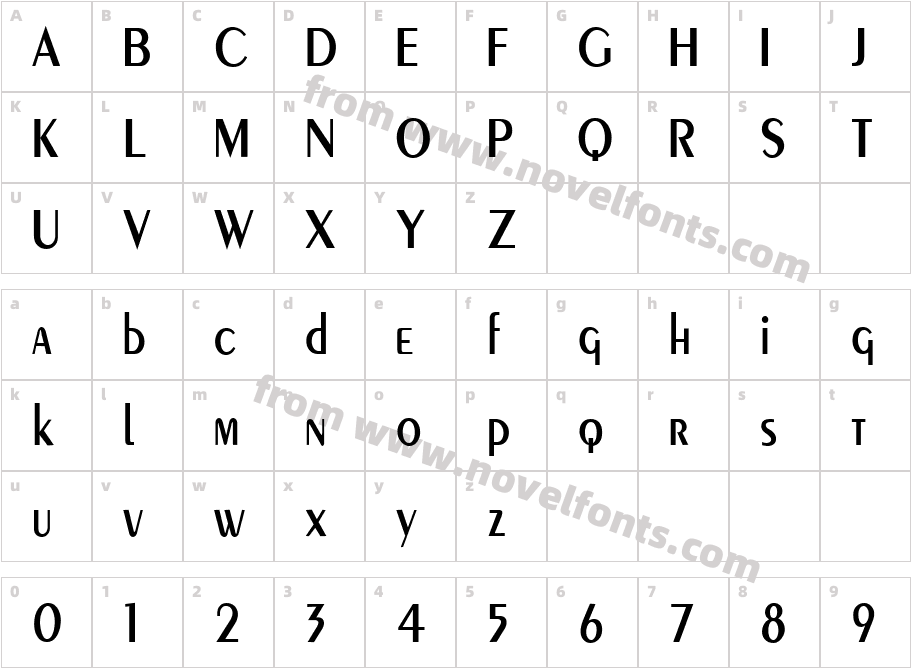 Pelicent NarrowCharacter Map