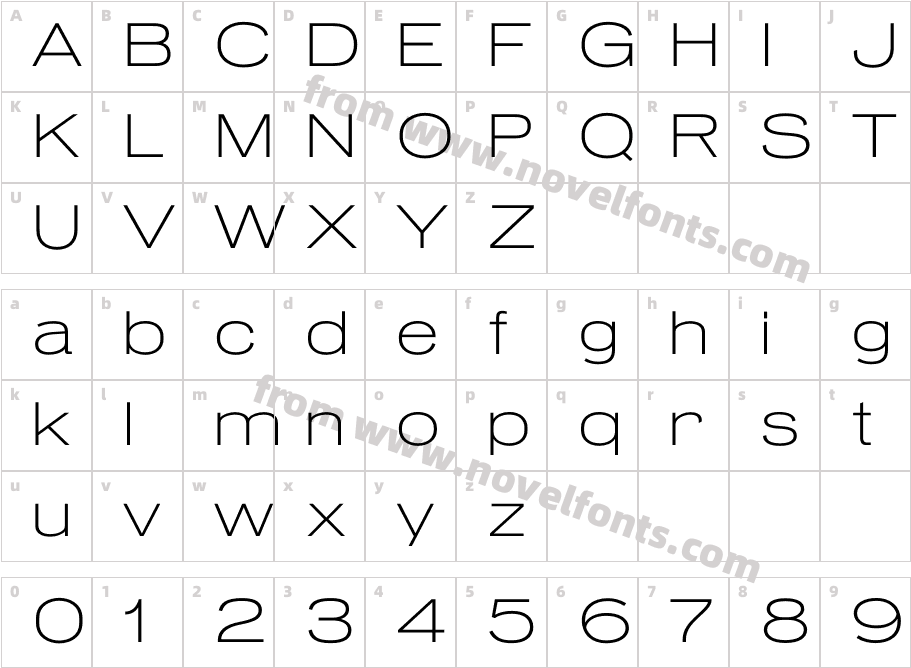Pennypacker Wide LightCharacter Map