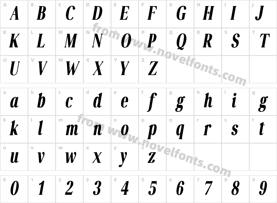 Perfectly Nostalgic Black Italic Black ItalicCharacter Map