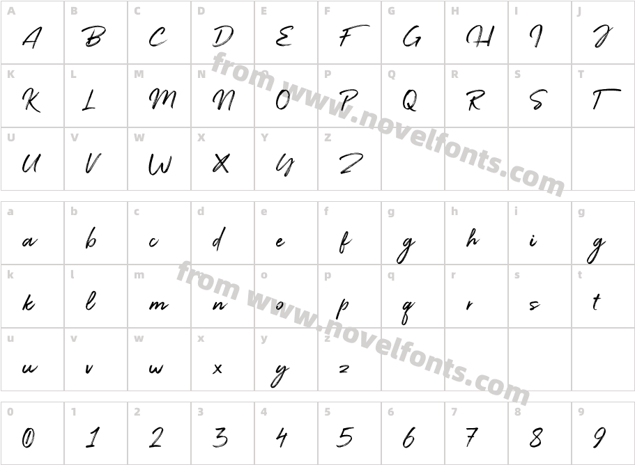 Perfetto RegularCharacter Map