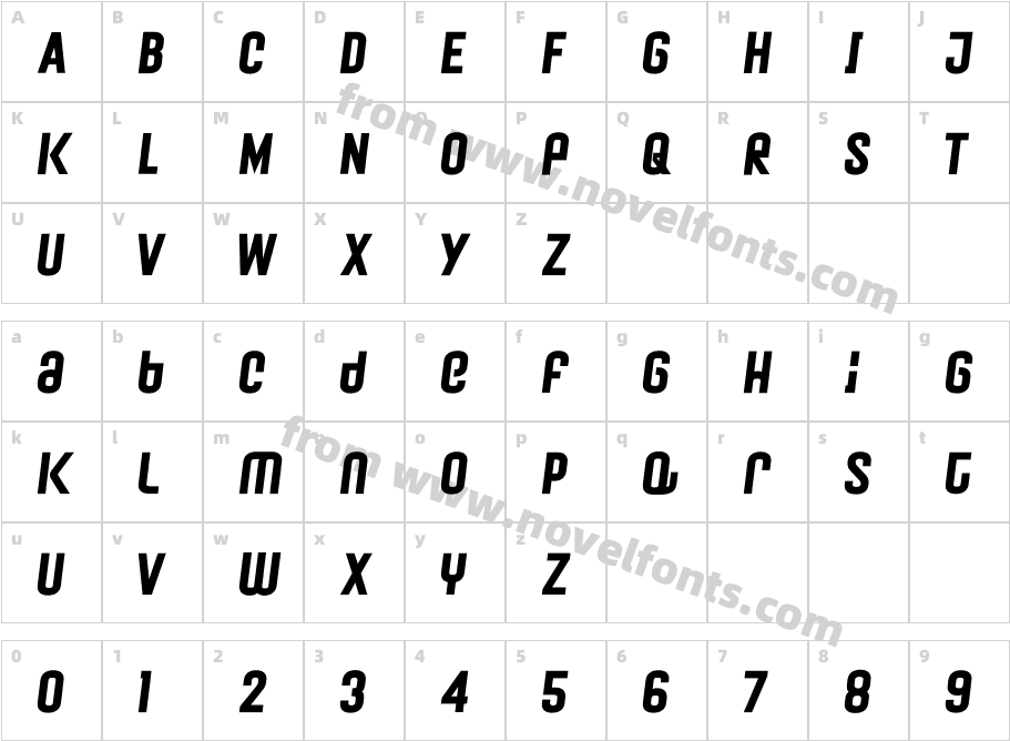 Peyton Ultra Bold _ ItalicCharacter Map