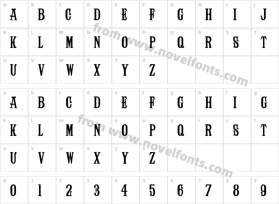 Pickfair JNLCharacter Map