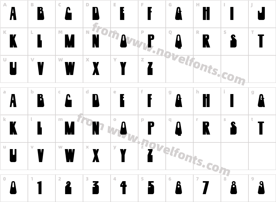 PictorCharacter Map
