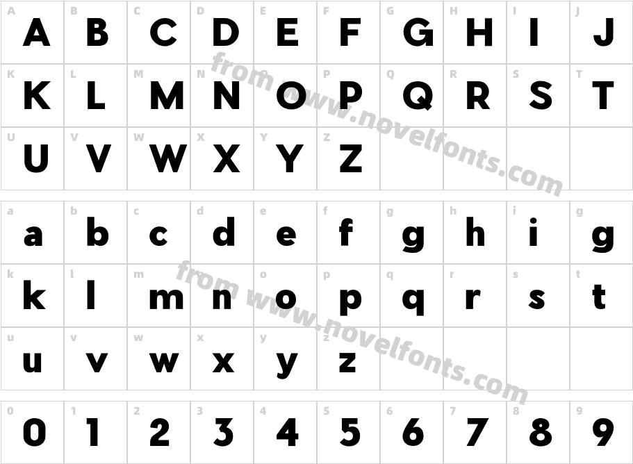 Pier Sans Black(1)Character Map