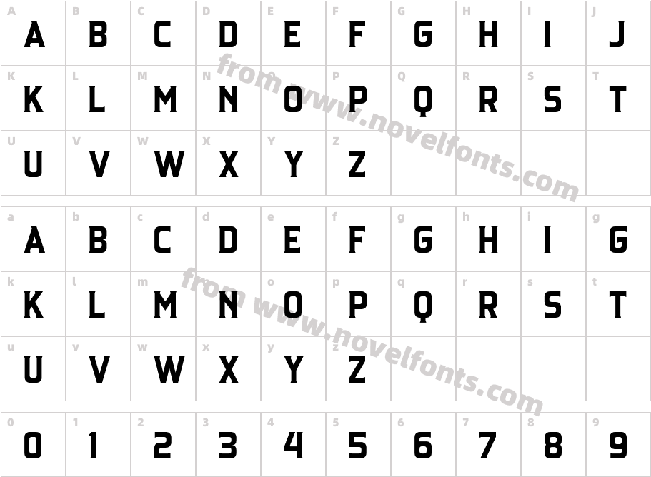 Pierce Jameson Serif BoldCharacter Map