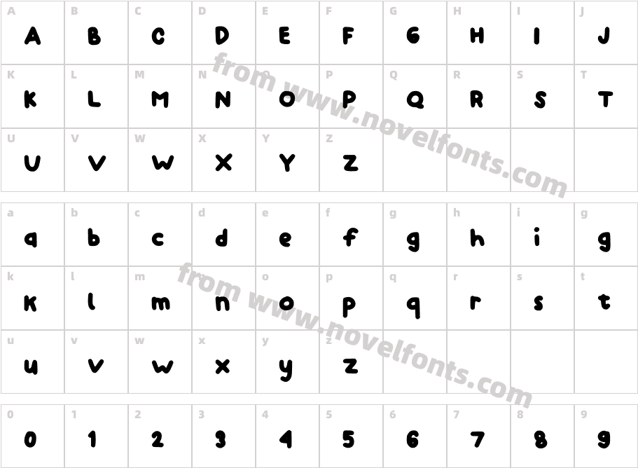 Piko RegularCharacter Map