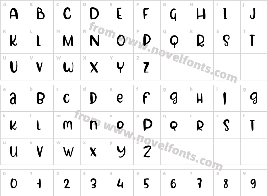 Pina Colada Sans RegularCharacter Map