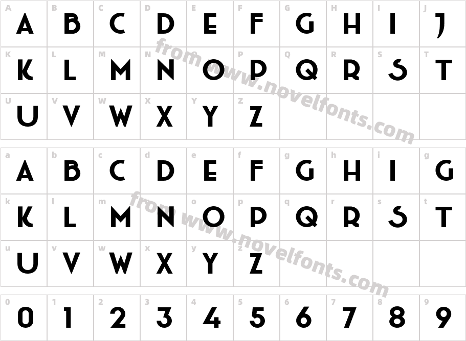 Pinkhoff Caps BoldCharacter Map