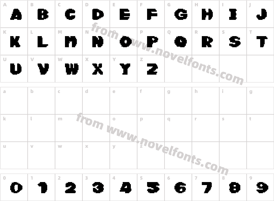 Pixel Joy Jolt RegularCharacter Map