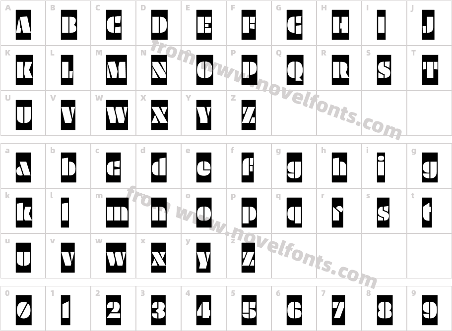 Plakato Stencil Pro RegularCharacter Map