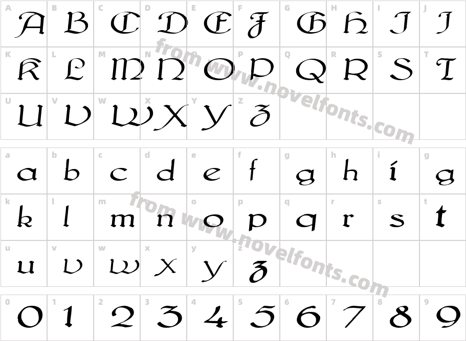 Plato Font New113Character Map