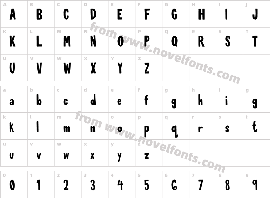 Playtime Font RegularCharacter Map
