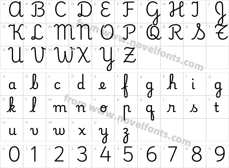 Playwrite CL RegularCharacter Map