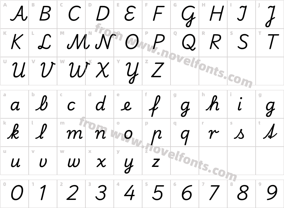 Playwrite DE SAS RegularCharacter Map