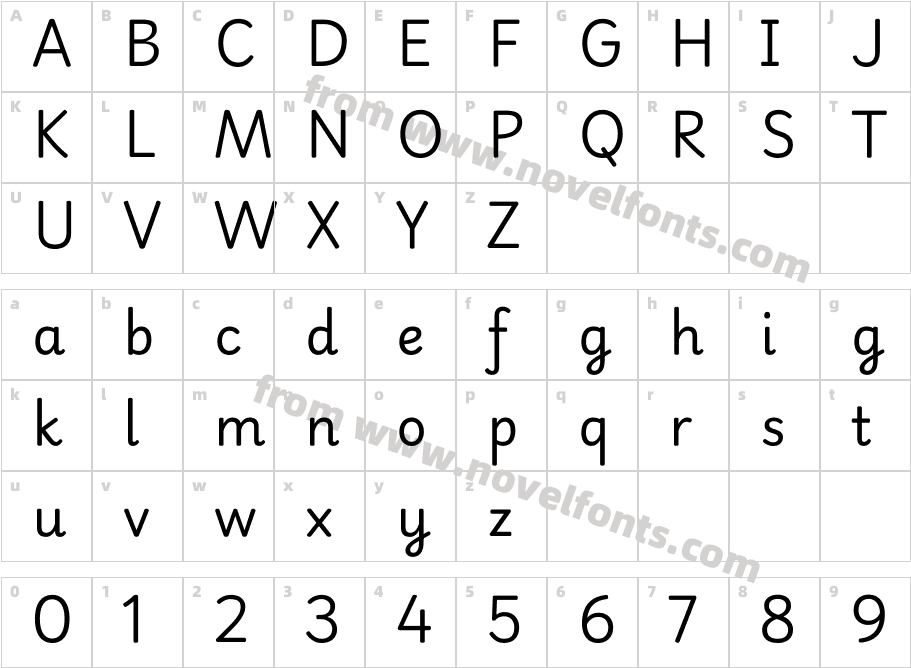 Playwrite IT Moderna RegularCharacter Map