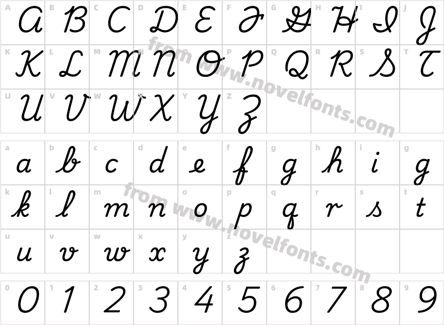 Playwrite MX RegularCharacter Map