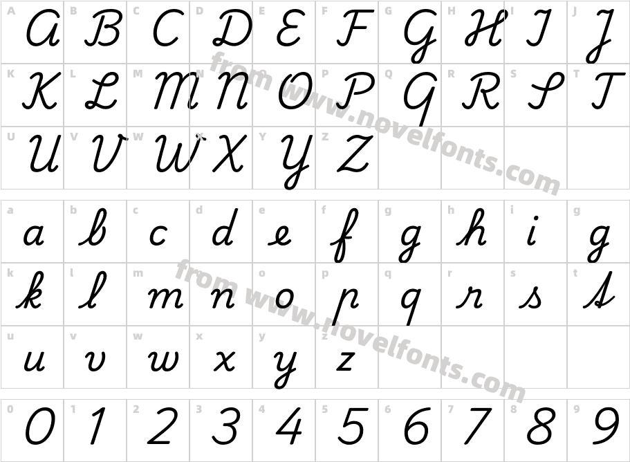 Playwrite SK RegularCharacter Map