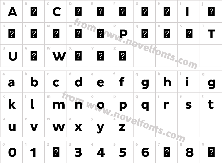 Pluto Sans BoldCharacter Map