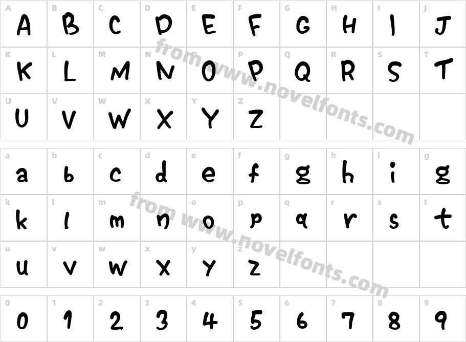 Poetry Script MediumCharacter Map