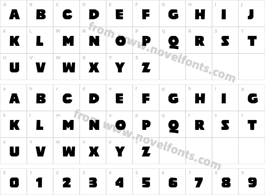 Poleno BoldCharacter Map