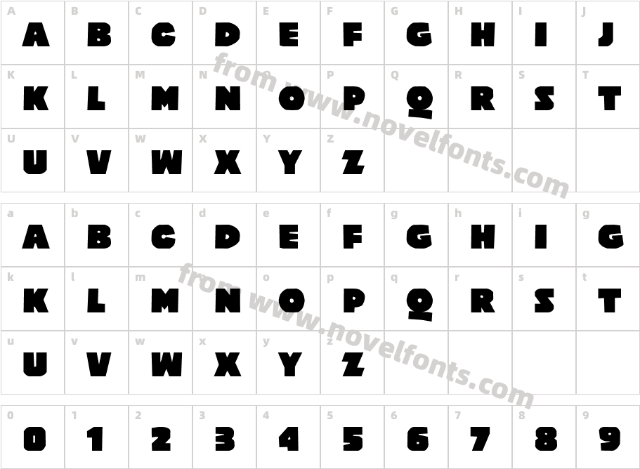 Poleno Extra BoldCharacter Map