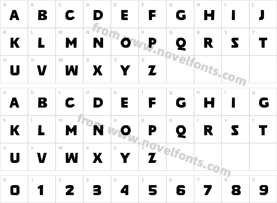 Poleno MediumCharacter Map