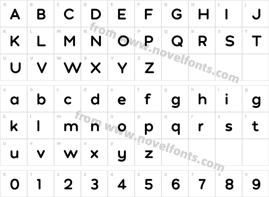 Polly Rounded BoldCharacter Map