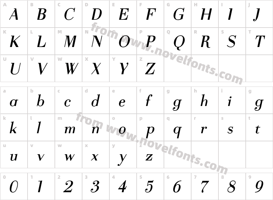 Polygoni 109Character Map