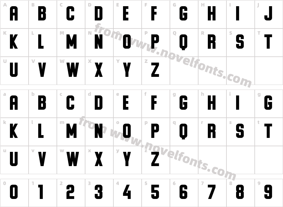 Ponter BoldCharacter Map
