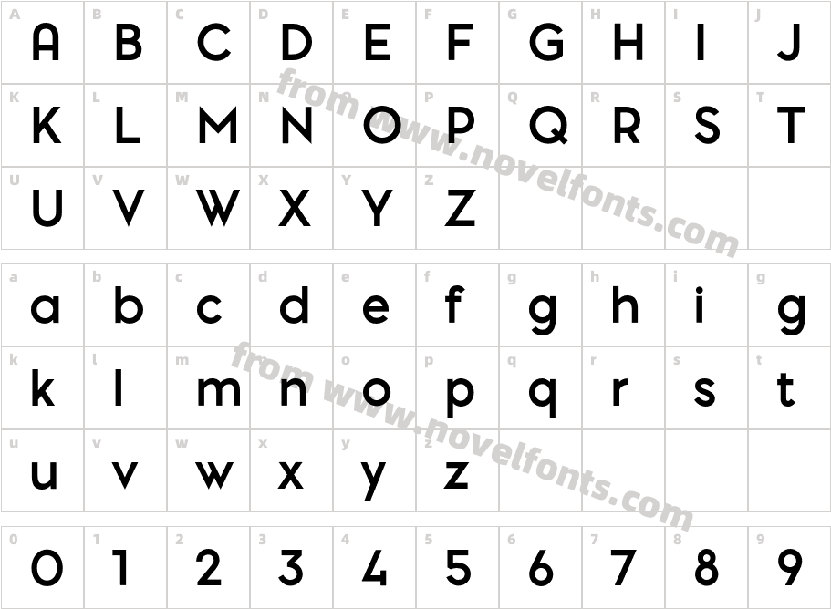 Pontiac BoldCharacter Map