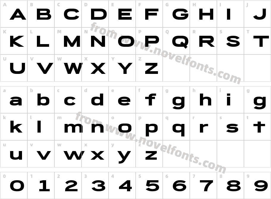PorterFT BoldCharacter Map