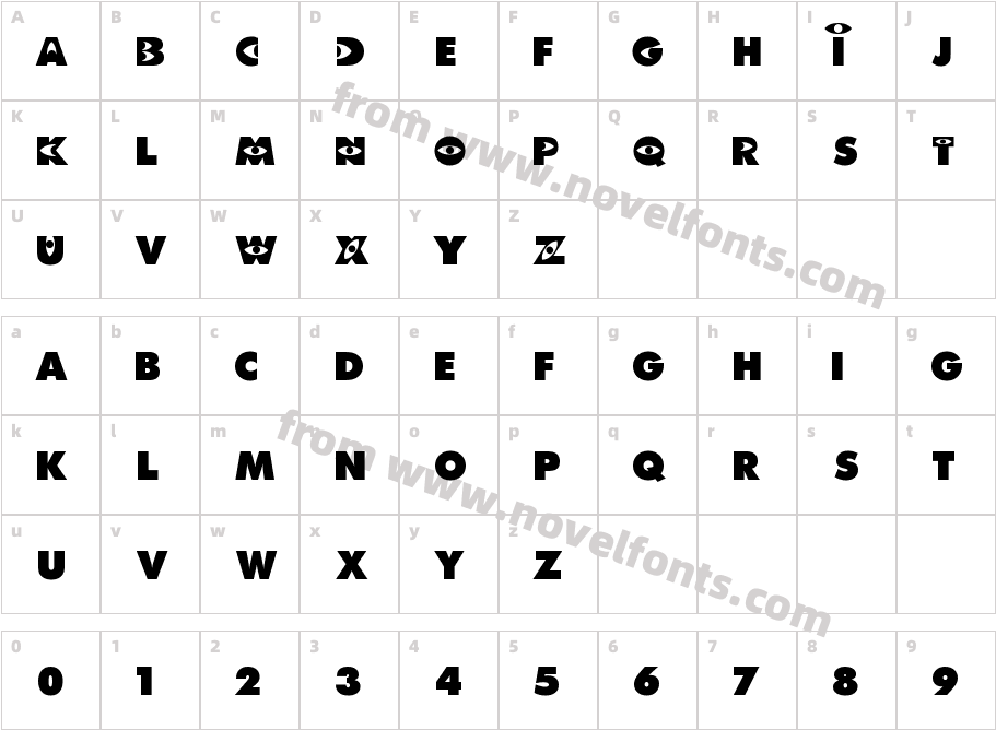 Monster AGCharacter Map