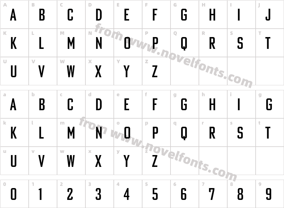 Poster Gothic Ex Cd ATF MediumCharacter Map