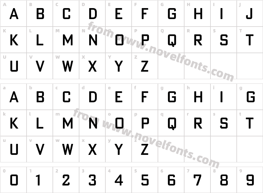 Poster Gothic Round ATF MediumCharacter Map