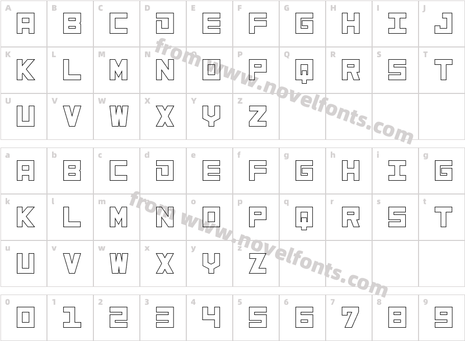 Poster Linear Inline RegularCharacter Map