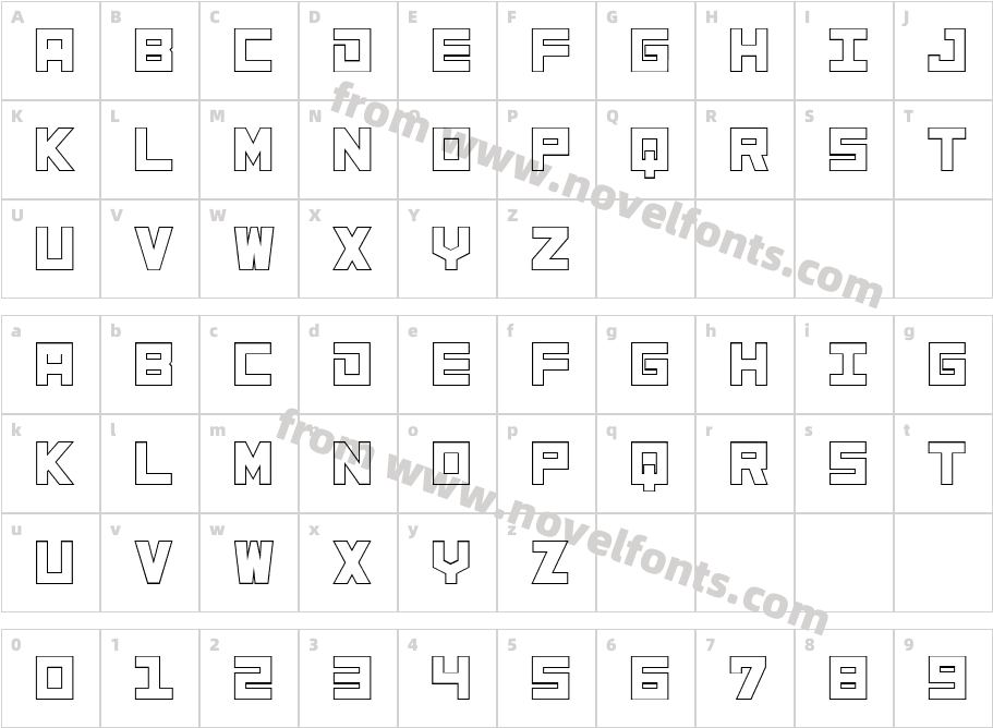 Poster Linear Inline RegularCharacter Map
