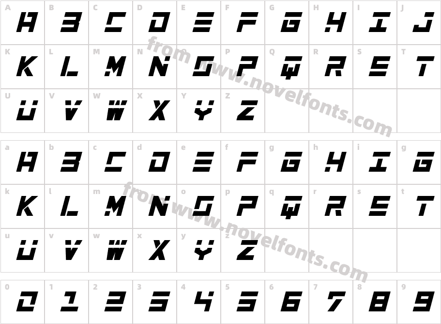 Poster Linear Styles italic RegularCharacter Map