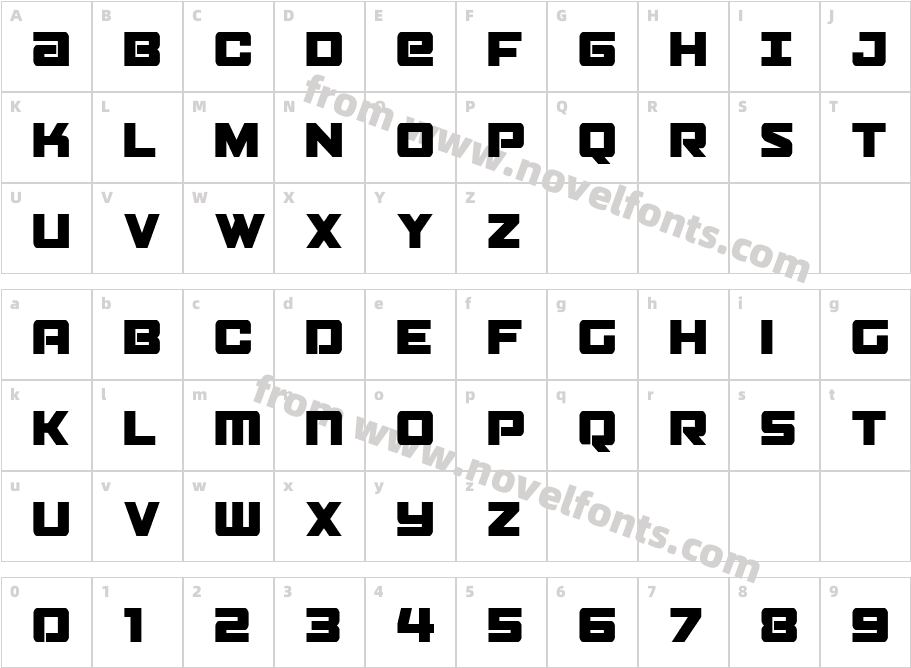 Power Broker CondensedCharacter Map