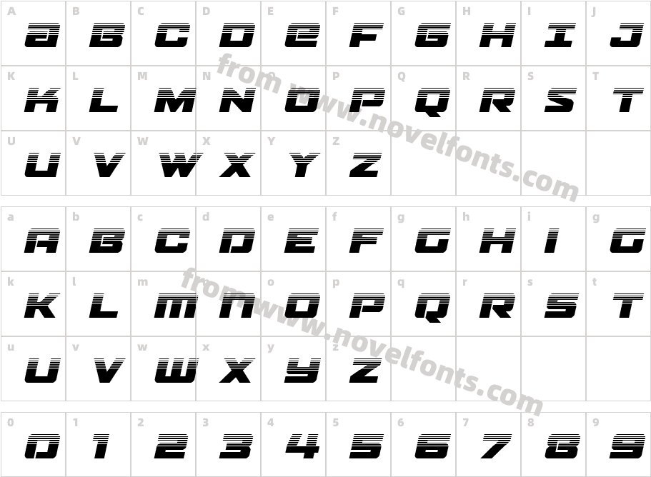 Power Broker Halftone ItalicCharacter Map