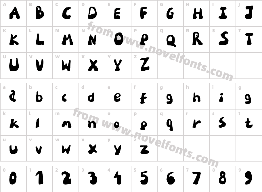 Power Bun Font RegularCharacter Map