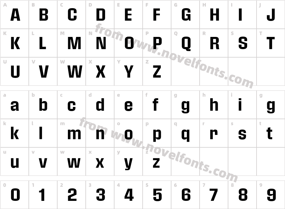 Pressio No. 53 MediumCharacter Map