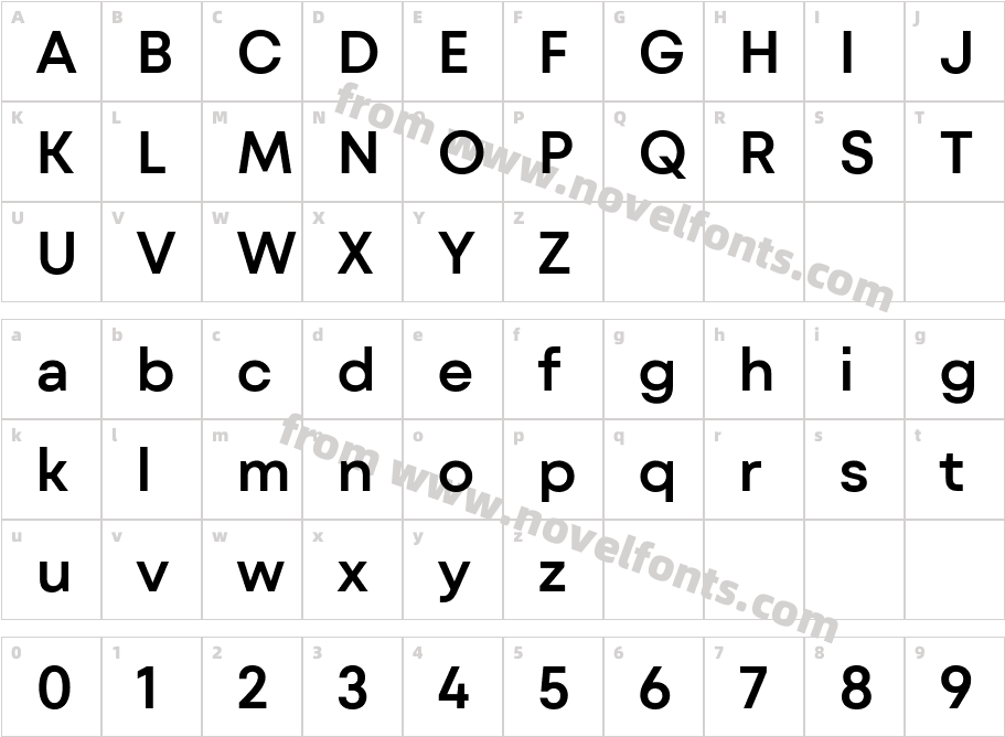 Mont Blanc-Trial SemiBoldCharacter Map