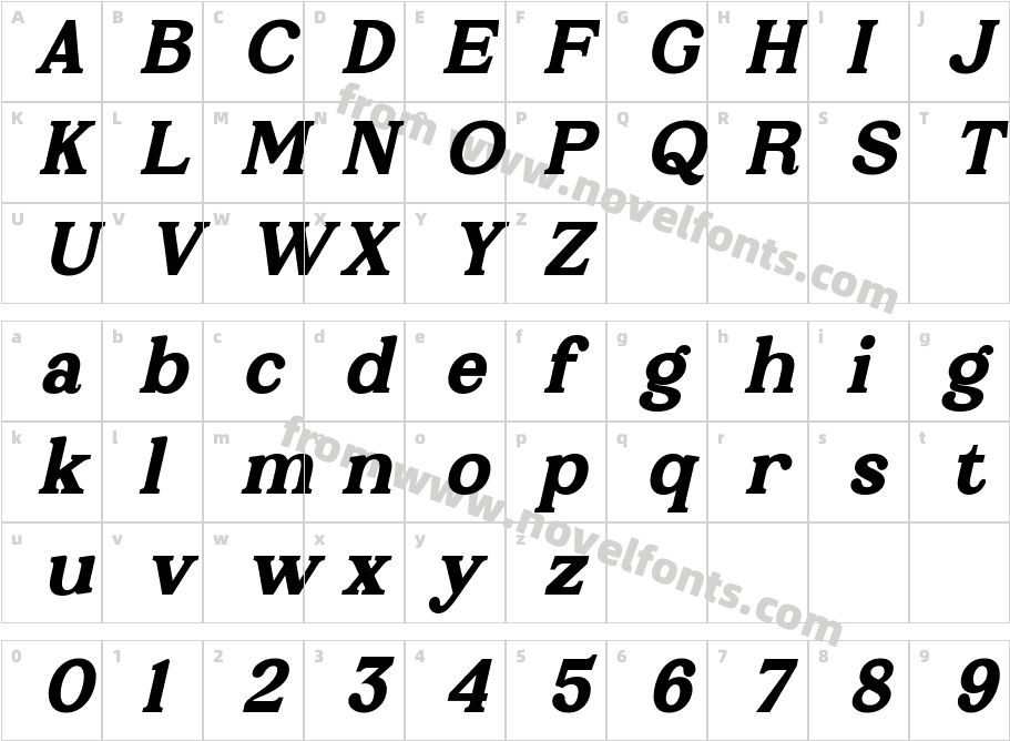 Prigille Hands ItalicCharacter Map