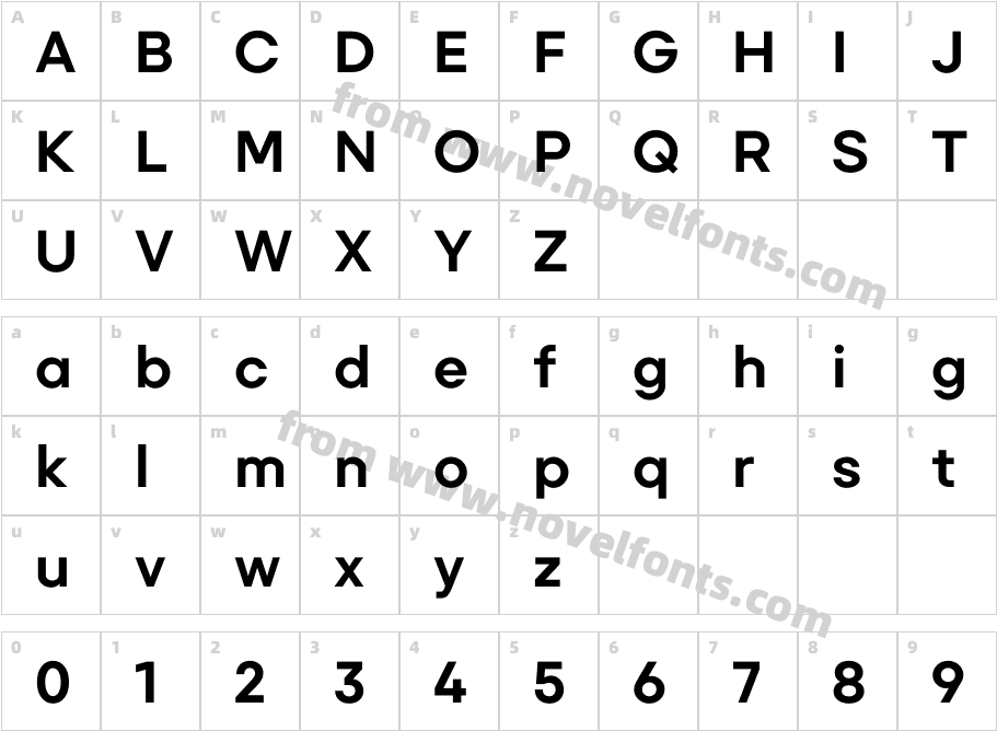 Primeform Pro BoldCharacter Map